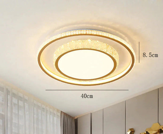 Wohnzimmerlampe Einfache Atmosphäre LED Deckenkristall Schlafzimmerlampe