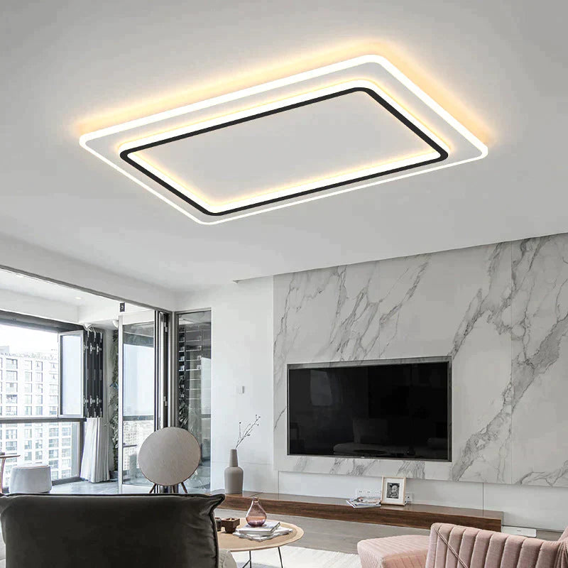 Living Room Lamps Modern Simple Atmosphere Rectangular Led Ceiling Lamp Ceiling