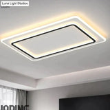 Living Room Lamps Modern Simple Atmosphere Rectangular Led Ceiling Lamp Ceiling