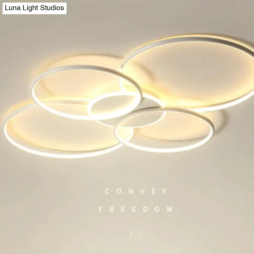 Living Room Main Lamp Atmospheric Hall Lamp Minimalist Circular Ring Indoor Lamp Ceiling Lamp Ceiling