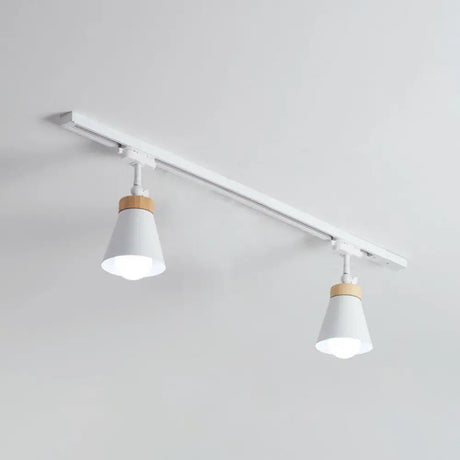 Living Room Semi Flush Mount Lamp With Cone Metal Shade 2 / White Pendant Lighting