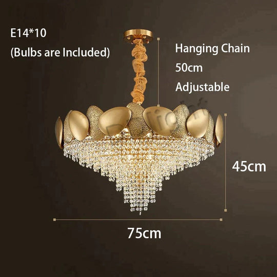 Lizzie - Crystal Luxury Tassels LED Ceiling Chandelier No 75cm / Cold White
