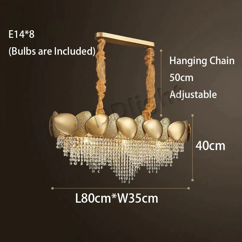 Lizzie - Crystal Luxury Tassels LED Ceiling Chandelier No L80cm / Cold White