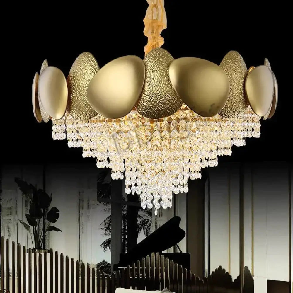 Copper Round 6 - 8 Light Chandelier for Bedroom Kitchen Dining Room Living Room
