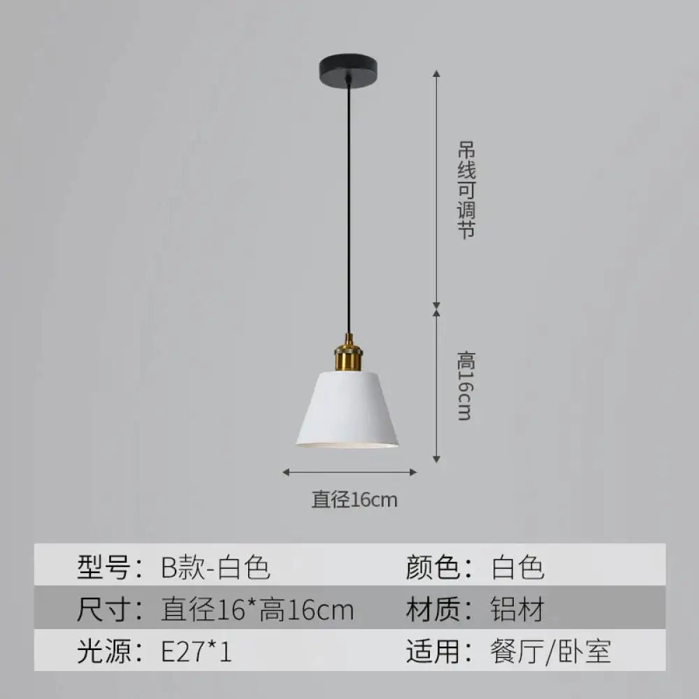 Loft Style Aluminum Pendant Lights Minimalist Modern Hanging E27 Lampshade Decor Restaurant Light