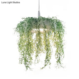 Loft Style Metal Pendant Lighting With Donut Design | 1-Bulb Hanging Ceiling Light For Balcony