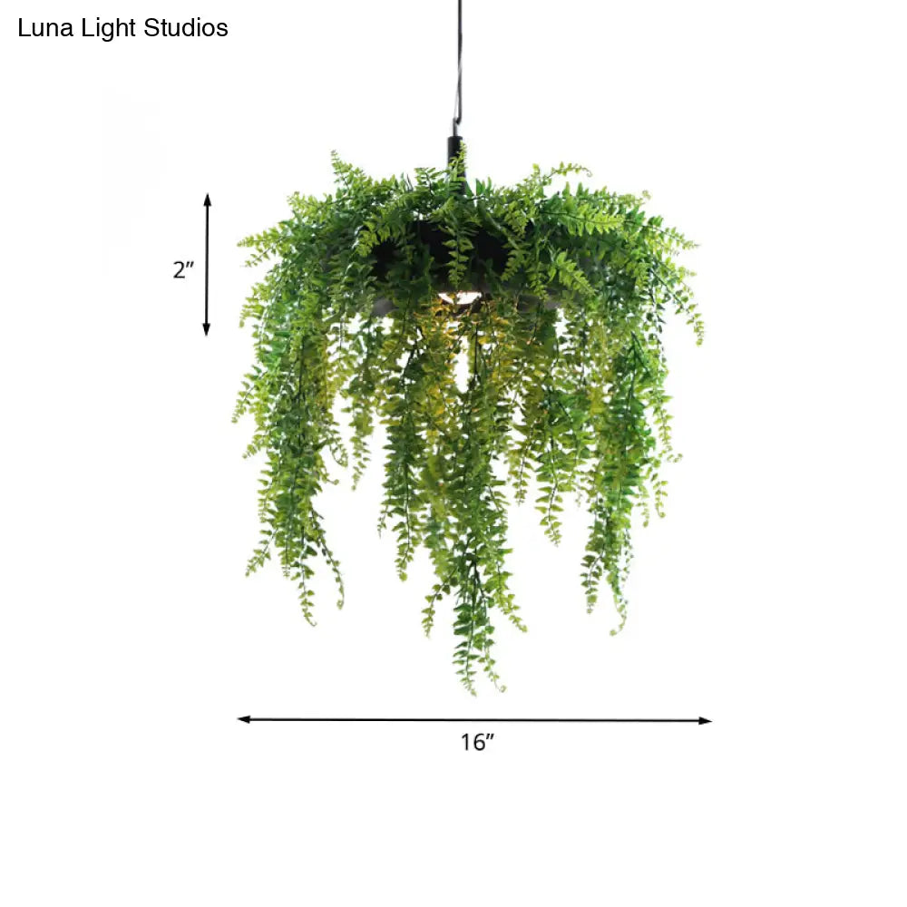 Loft Style Metal Pendant Lighting With Donut Design | 1-Bulb Hanging Ceiling Light For Balcony