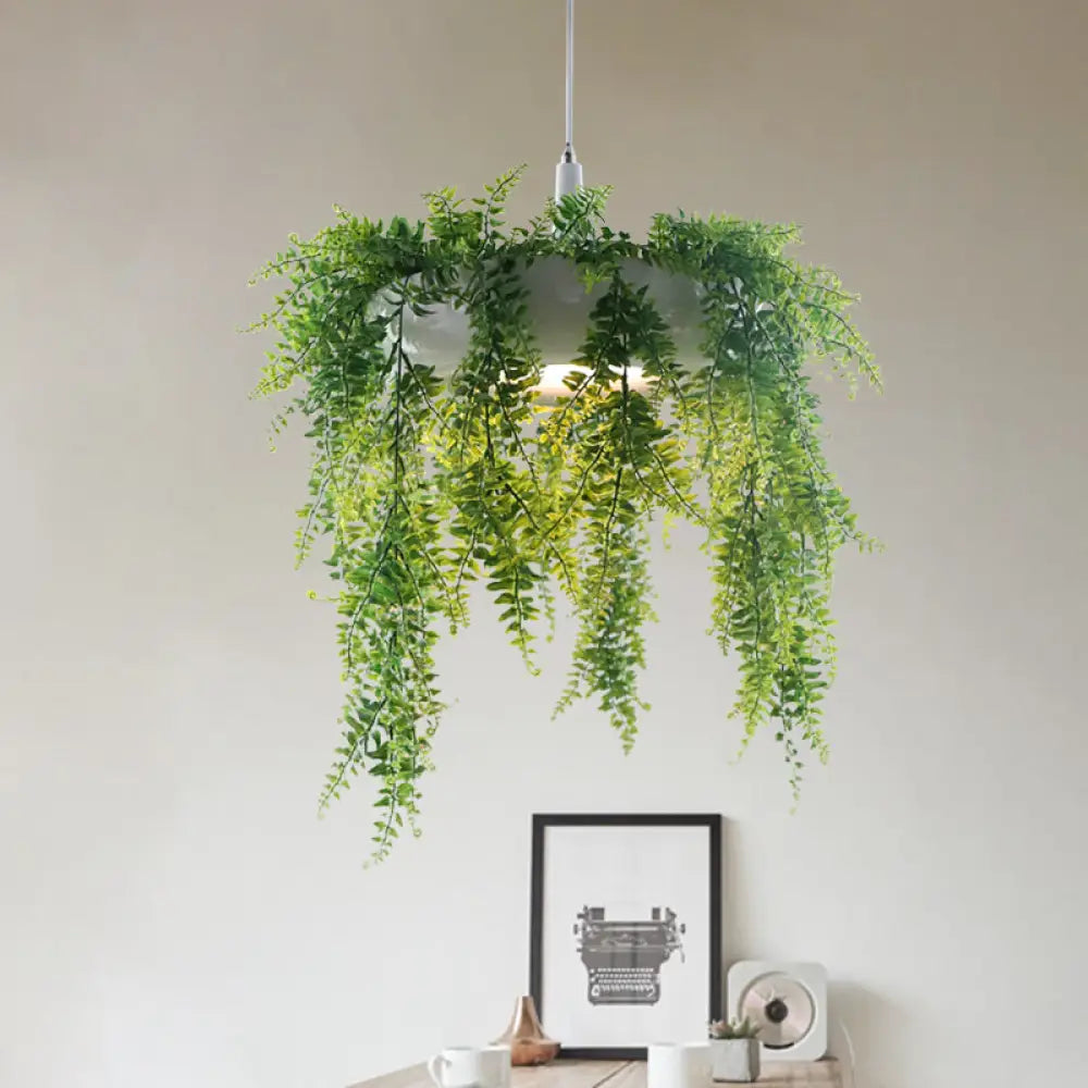 Loft Style Metal Pendant Lighting With Donut Design | 1-Bulb Hanging Ceiling Light For Balcony