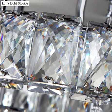 Loving Heart Ceiling Flush Light With Maple Leaf Charm - 2 Tiers Stainless Steel Mirror Crystal