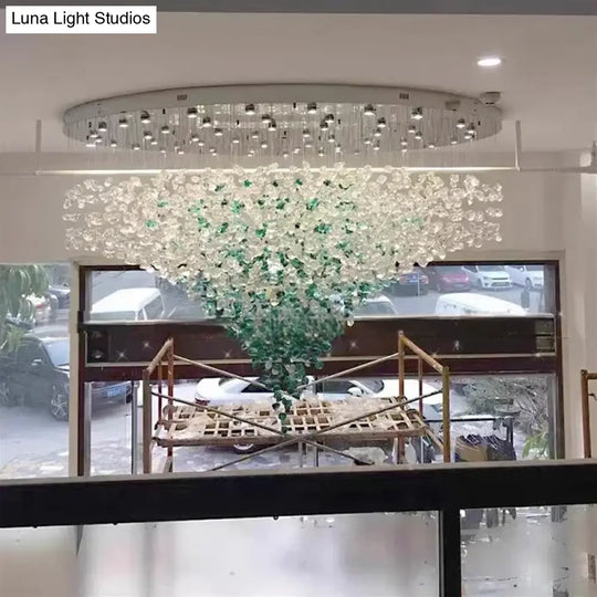 Lunaria Crystal Stone Chandelier – Grand Luxury Ceiling Lighting
