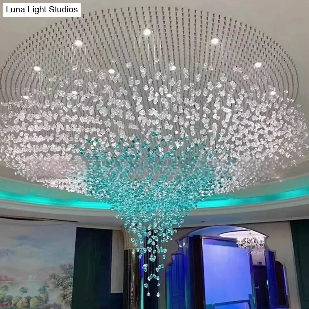 Lunaria Crystal Stone Chandelier – Grand Luxury Ceiling Lighting