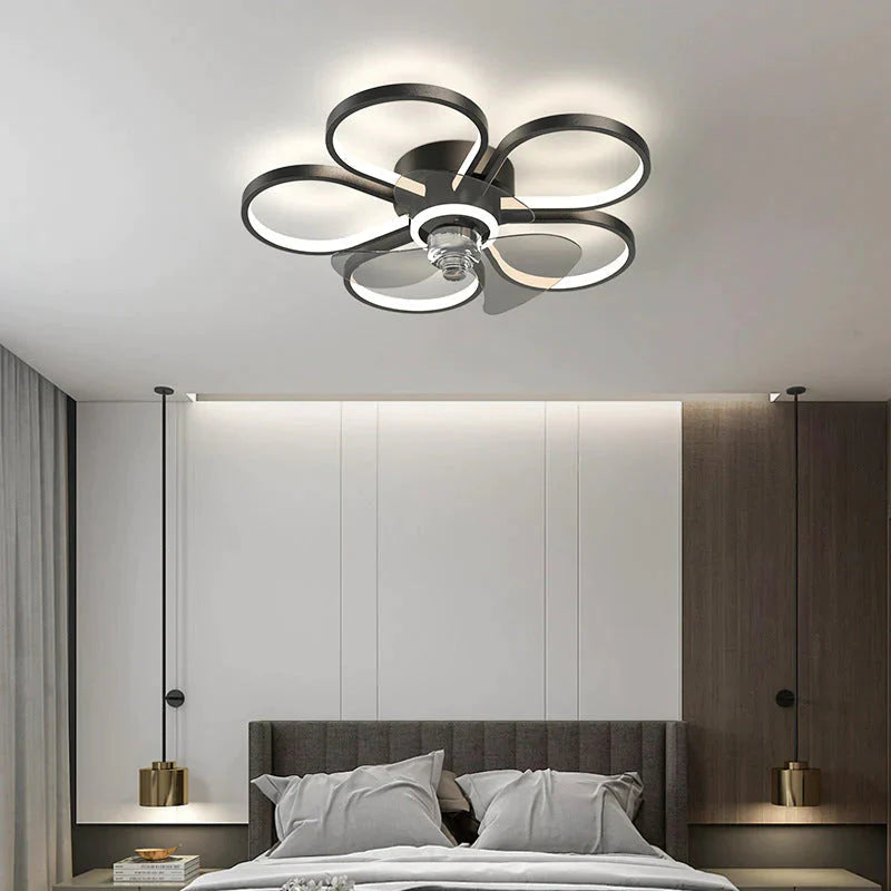 Luxus-Deckenventilatorlampe Schlafzimmer Ultradünne, leise Restaurant-Deckenlampe mit elektrischem Ventilator
