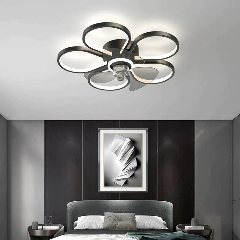 Luxus-Deckenventilatorlampe Schlafzimmer Ultradünne, leise Restaurant-Deckenlampe mit elektrischem Ventilator