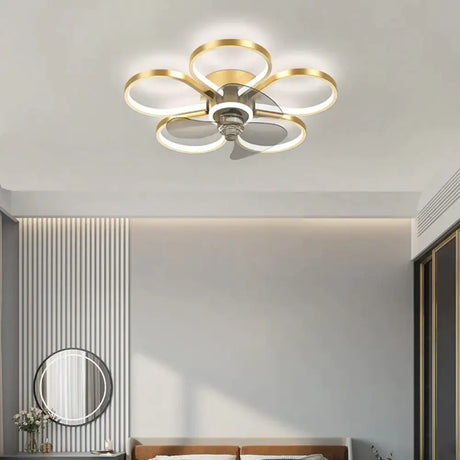 Luxury Ceiling Fan Lamp Bedroom Ultra-thin Quiet Restaurant Ceiling Lamp with Electric Fan Ceiling