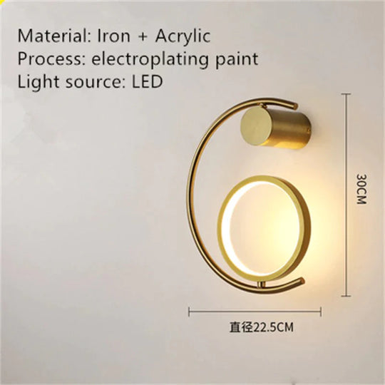 Luxuriöse, kreative LED-Nachttisch-Wandlampe