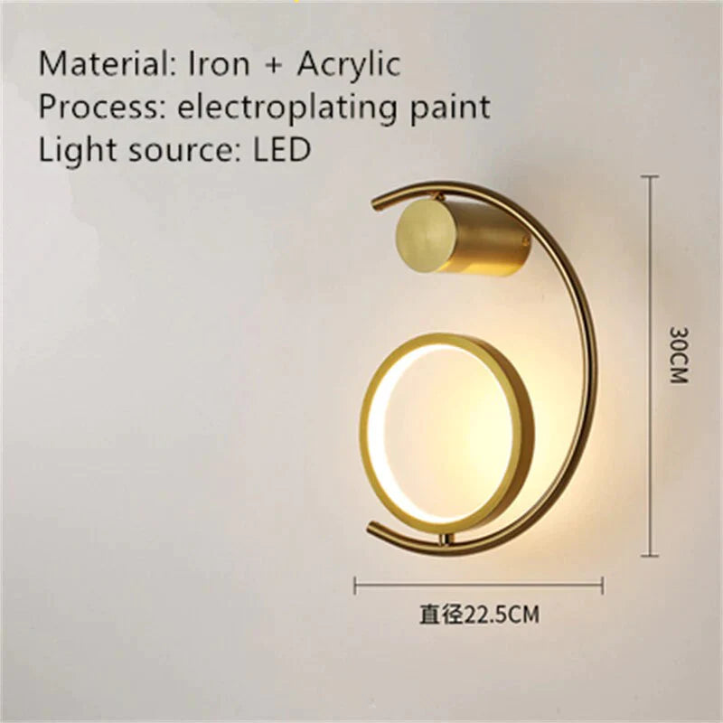 Luxuriöse, kreative LED-Nachttisch-Wandlampe