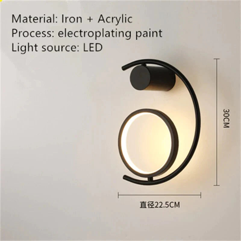 Luxuriöse, kreative LED-Nachttisch-Wandlampe