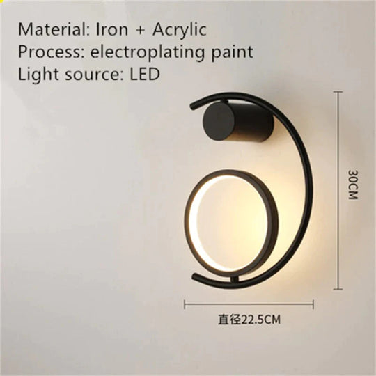 Luxuriöse, kreative LED-Nachttisch-Wandlampe