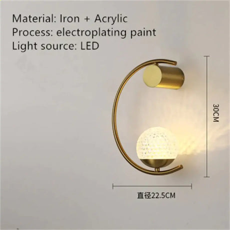 Luxury creative LED Bedside wall lamp E / Warm White (2700-3500K) Wall Light
