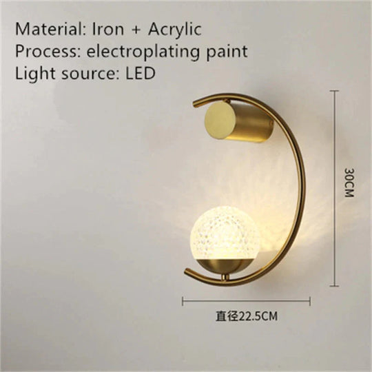 Luxuriöse, kreative LED-Nachttisch-Wandlampe