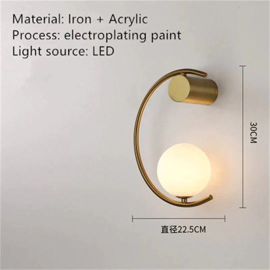 Luxuriöse, kreative LED-Nachttisch-Wandlampe
