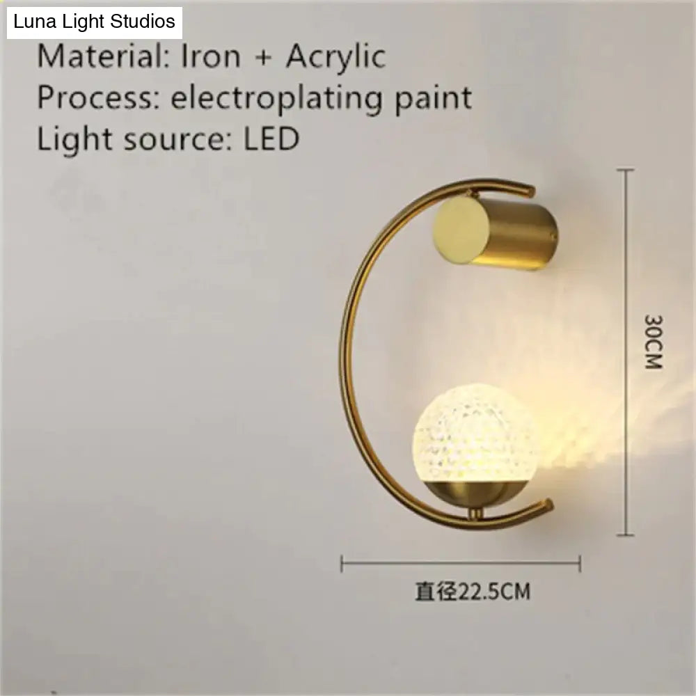 Luxury Creative Led Bedside Wall Lamp Wall Light