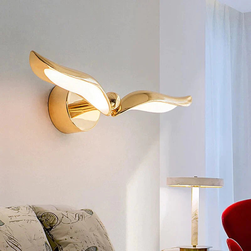 Luxuriöse minimalistische kreative Möwenwandlampe für Schlafzimmer Wohnzimmer Hintergrundwandleuchte