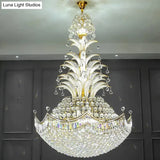 Lydia Villa Crystal Chandelier with LED Chain Pendant Modern Staircase Light chandelier