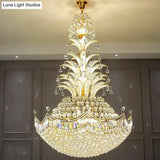 Lydia Villa Crystal Chandelier with LED Chain Pendant Modern Staircase Light chandelier