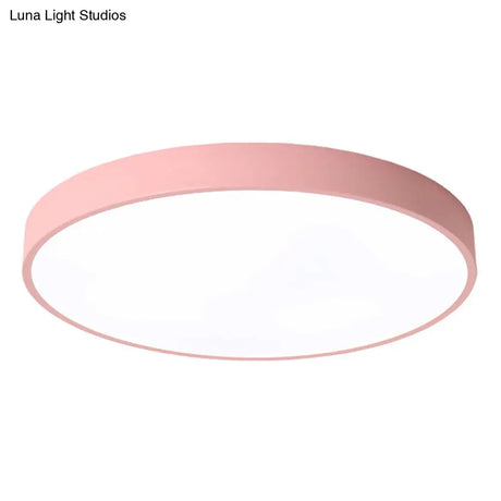 Macaron Acrylic Round Flushmount Ceiling Lights For Living Room
