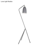 Macaron Loft Metal Floor Light With Domed Shade - One Bulb Candy Color Perfect For Meeting Rooms