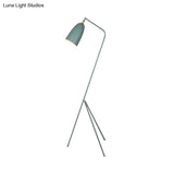 Macaron Loft Metal Floor Light With Domed Shade - One Bulb Candy Color Perfect For Meeting Rooms