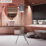 Macaron Loft Metal Floor Light With Domed Shade - One Bulb Candy Color Perfect For Meeting Rooms