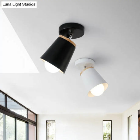 Macaron Metal Ceiling Mount Chandelier - 1 - Light Semi Flush For Bedroom