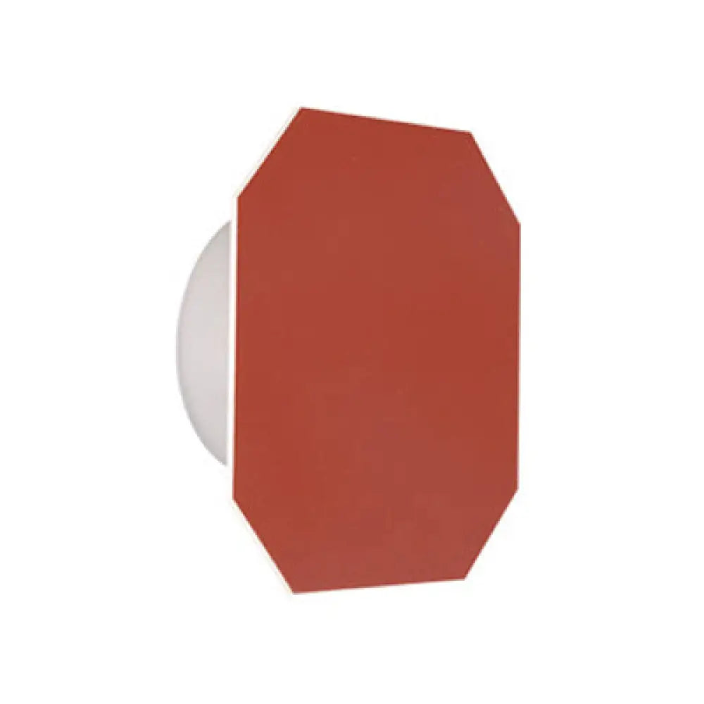 Macaron Metal Wall Sconce Light Fixture - 1 White/Warm/Third Gear Pink/Blue/Green Red / Warm Square