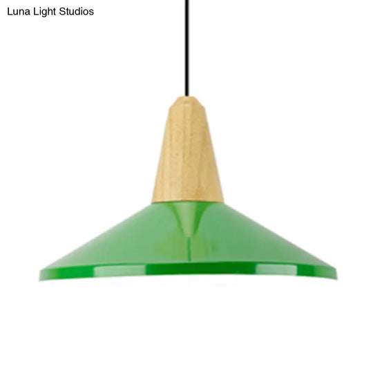 Macaron Pendant Lamp - Aluminum 10/14 Inch Wide Adjustable Cord Living Room Light Green / 14’