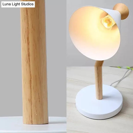 Macaron Style Desk Light: Candy Colored Metal Cone Light For Dorm With 1 Study-Light