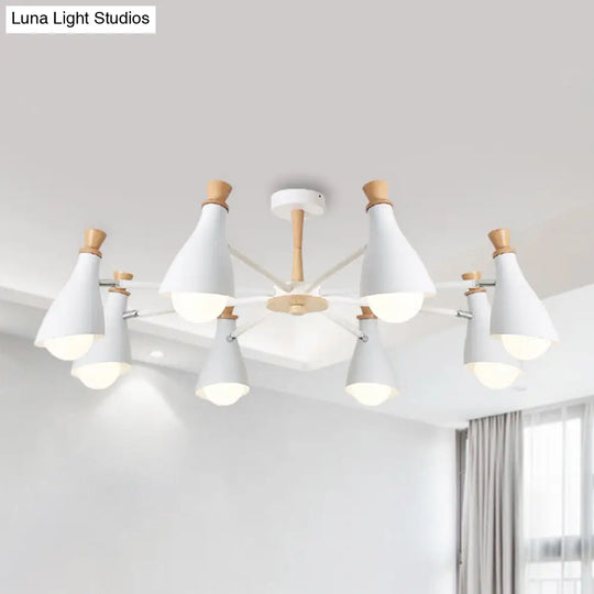 Macaron Style Metal Bottle Chandelier - Ideal For Living Room And Nursery Stylish Hanging Light