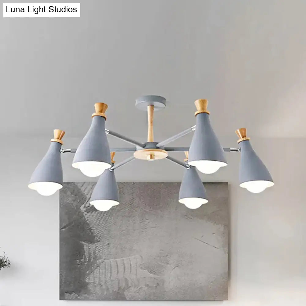 Macaron Style Metal Bottle Chandelier - Ideal For Living Room And Nursery Stylish Hanging Light
