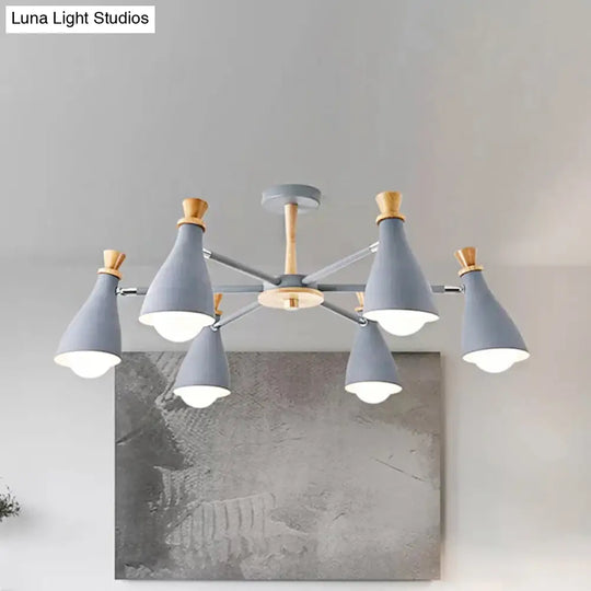 Macaron Style Metal Bottle Chandelier - Ideal For Living Room And Nursery Stylish Hanging Light