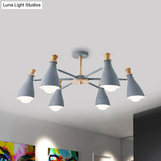 Macaron Style Metal Bottle Chandelier - Ideal For Living Room And Nursery Stylish Hanging Light