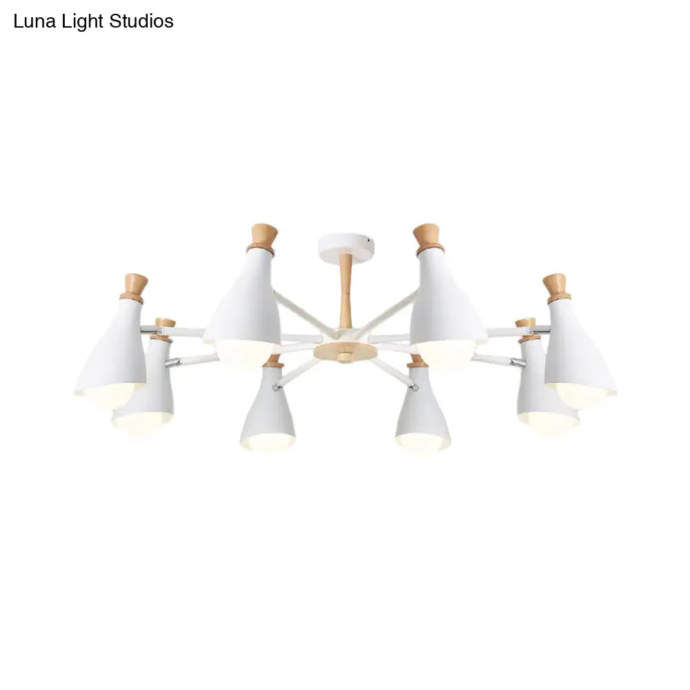 Macaron Style Metal Bottle Chandelier - Ideal For Living Room And Nursery Stylish Hanging Light