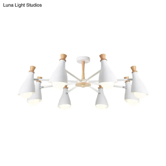 Macaron Style Metal Bottle Chandelier - Ideal For Living Room And Nursery Stylish Hanging Light