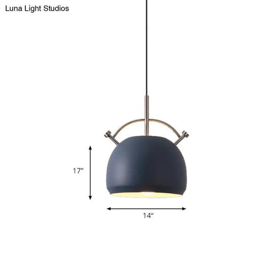 Macaron Style Metal Curved Shade Pendant Lamp For Restaurant And Cafe