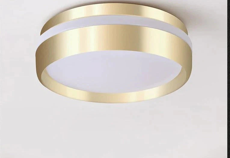 Mara - Moderne minimalistische Gateway-Deckenleuchte, rund, goldfarben, kleine LED