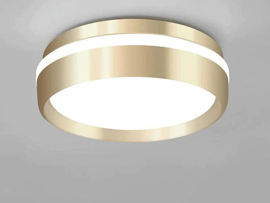 Mara - Moderne minimalistische Gateway-Deckenleuchte, rund, goldfarben, kleine LED