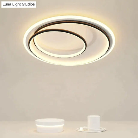 Master Bedroom Study Simple Modern Atmosphere Personalized Creative Led Room Ceiling Lamp Black /
