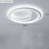 Master Bedroom Study Simple Modern Atmosphere Personalized Creative Led Room Ceiling Lamp White /
