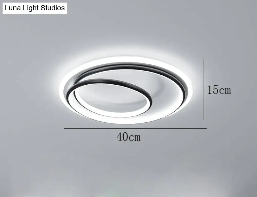 Master Bedroom Study Simple Modern Atmosphere Personalized Creative Led Room Ceiling Lamp Black /