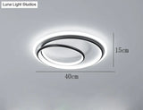 Master Bedroom Study Simple Modern Atmosphere Personalized Creative Led Room Ceiling Lamp Black /